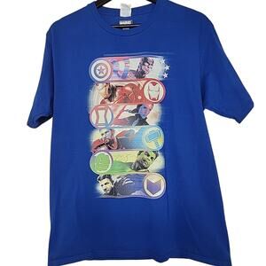 Marvel‎ The Avengers End Game Men's Blue Large T-Shirt Short Sleeve EUC